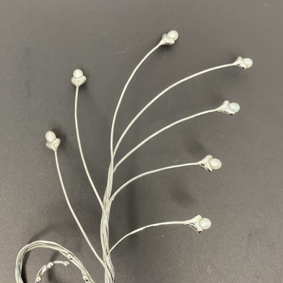 ELVEN EAR GEAR PEARL WING ELABORATE EARRING CULTURED PEARLS & SILVER RIGHT EAR! - Picture 11 of 14